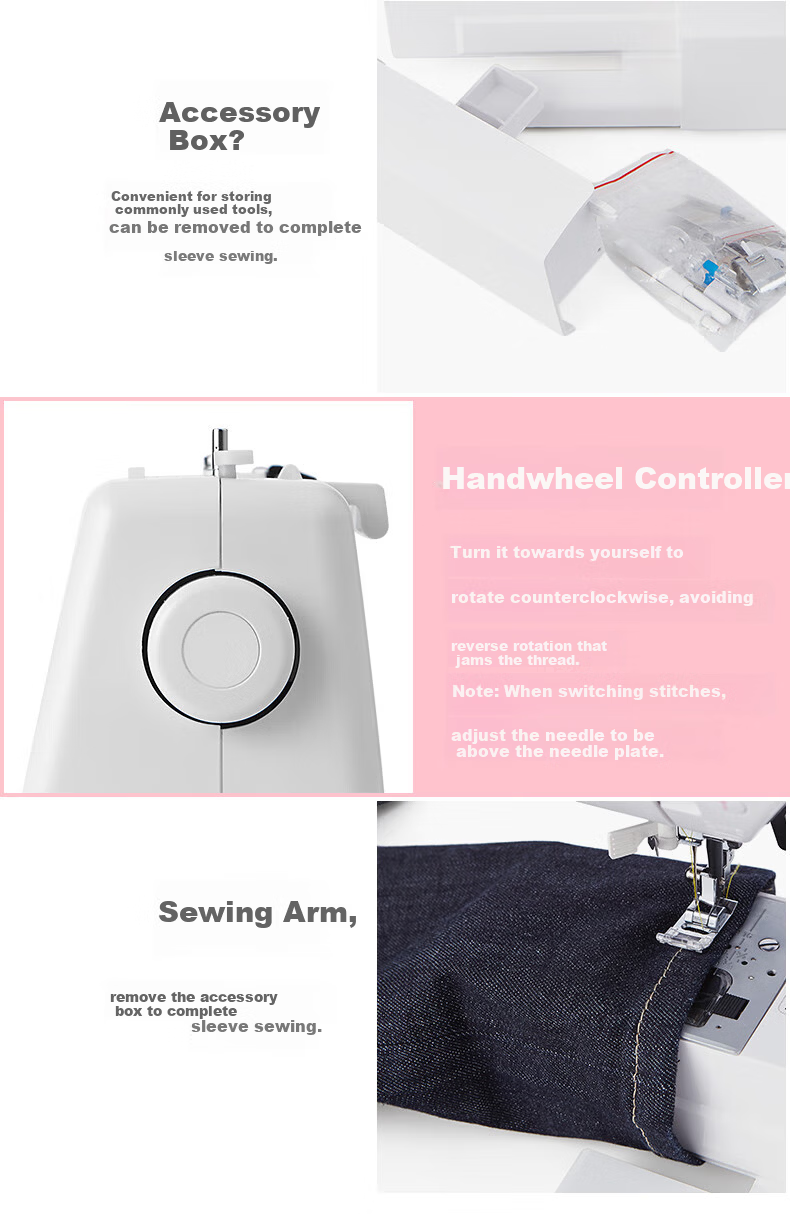 BUTTERFLY JH7523 Advanced Multifunctional Electric Household Sewing Machine with Belt Stitching, Reinforced Thick Fabric Feeding, and Buttonhole Locking 9