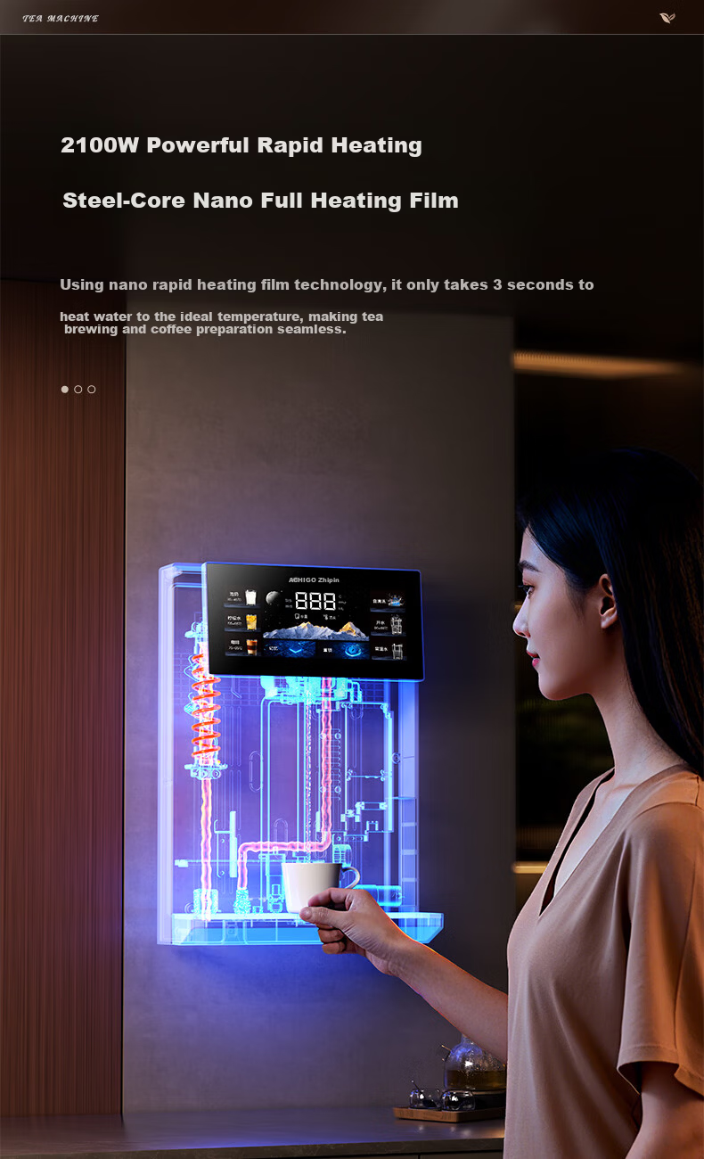 CHIGO Wall-Mounted Pipeline Water Dispenser with Self-Priming Barrel Water, Lingze Series, Direct Drinking Machine, Sideboard Water Dispenser ADZ23 7