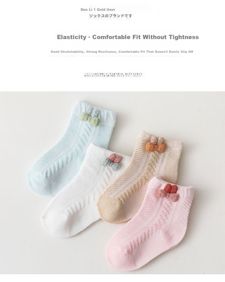 JOYNCLEON Baby Socks Summer Thin Newborn Infant Children's Cute Mid-Calf Cotton Socks Jyf18312 6