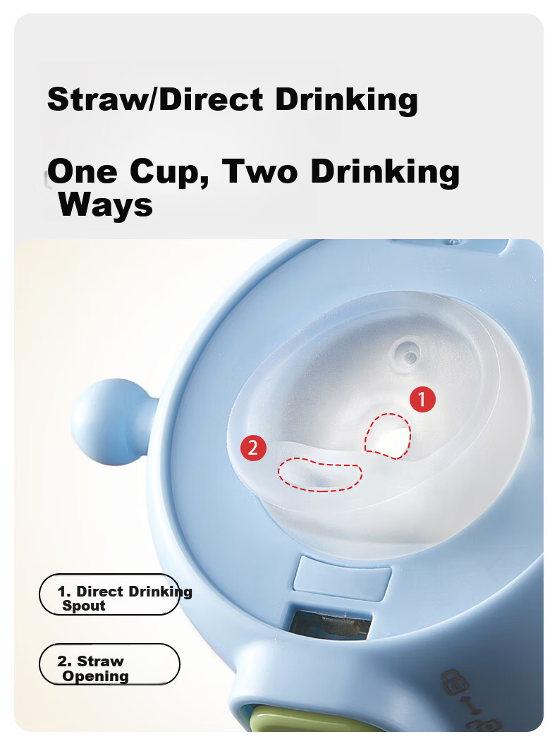 Lock&Lock Kids Water Bottle Summer PPSU Straw Cup 3-6 Years Old Kindergarten Student Direct Drinking Cup 4