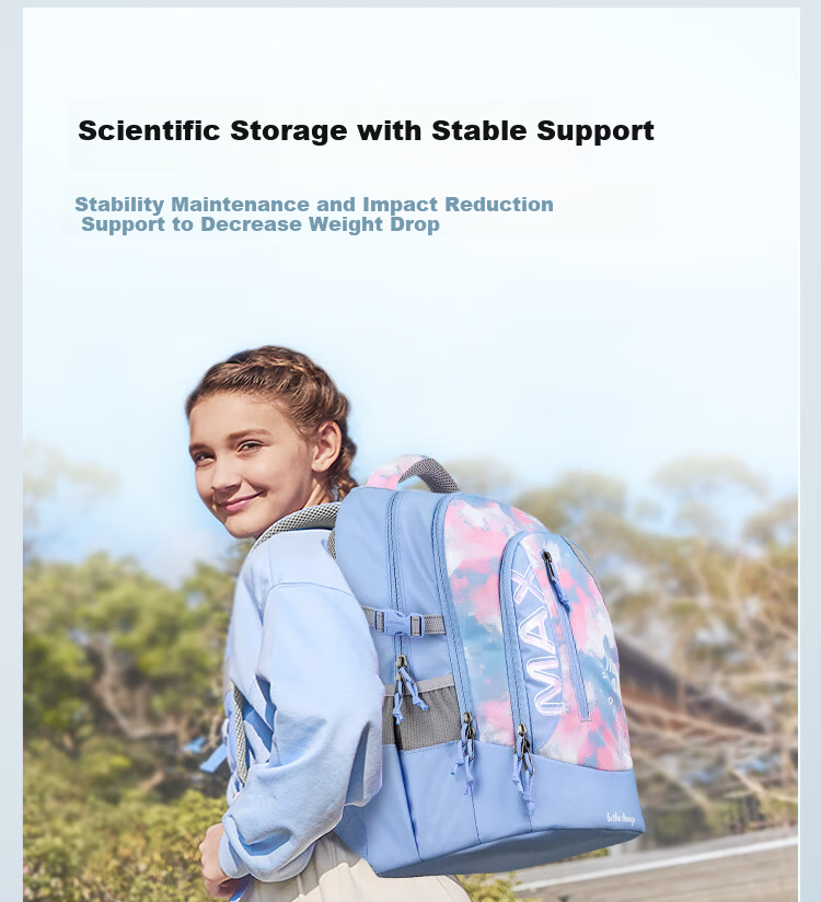 TigerFamily TigerRice Backpack for Elementary Grades 3-6 and Middle School Students, Ergonomic Spine Protection Lightweight School Backpack 10