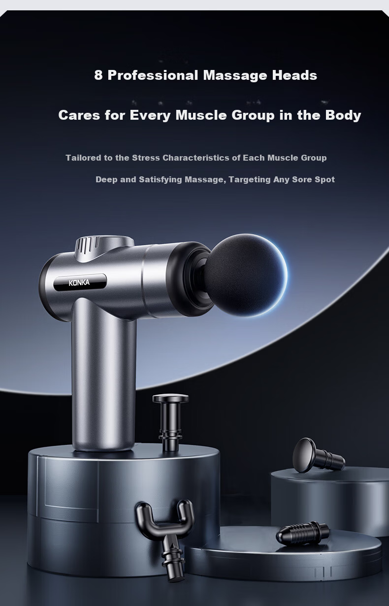 KONKA Fascia Gun Massager Shoulder Neck Waist Back Massager Deep Muscle Relaxation Mini Portable Professional Sports Neck Fascia Gun Practical Birthday Gift for Dad Mom Boyfriend 21