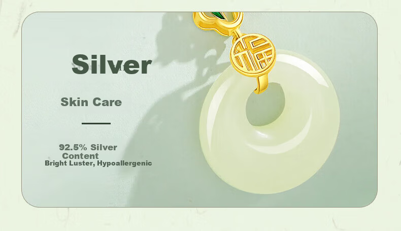 Chinese Jewelry Silver Peace Buckle Necklace for Women Hetian Jade Pendant Mother's Day 2026 New Birthday Gift for Girlfriend and Mom 15