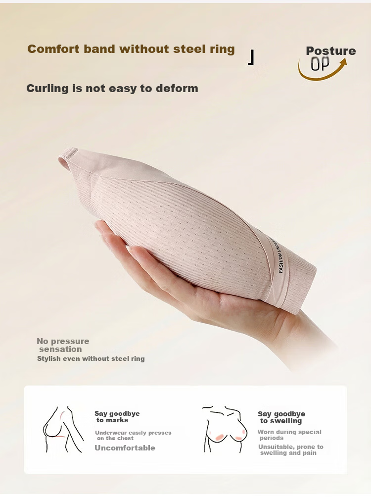 GUJIN [Anti-Gravity Lift] Women's Bra, Push-Up, Soft Support, Seamless, Invisible Foundation, Lift-Up, Side-Gathering Vest Brassiere 10