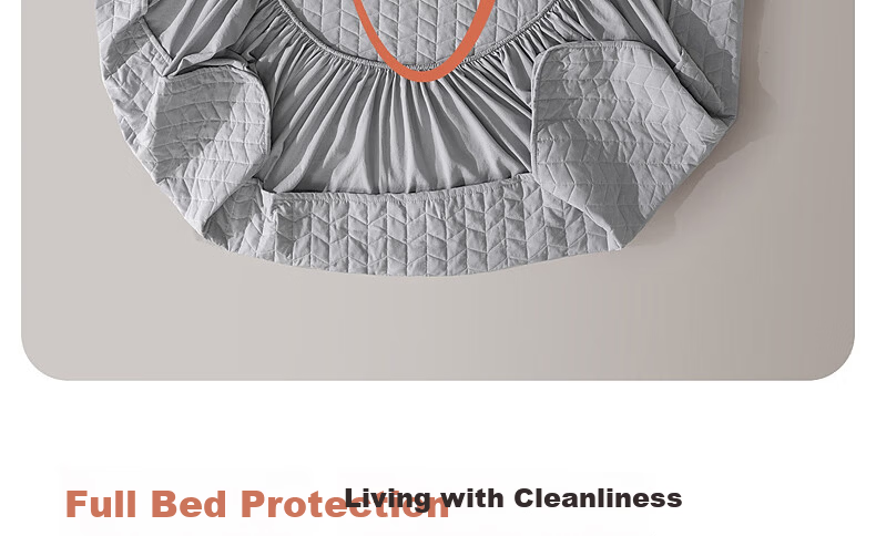Belleace Mercury Home Textile A-Class Washable Soybean Filled Soft Antibacterial Brushed Fitted Mattress Protector Pad 20