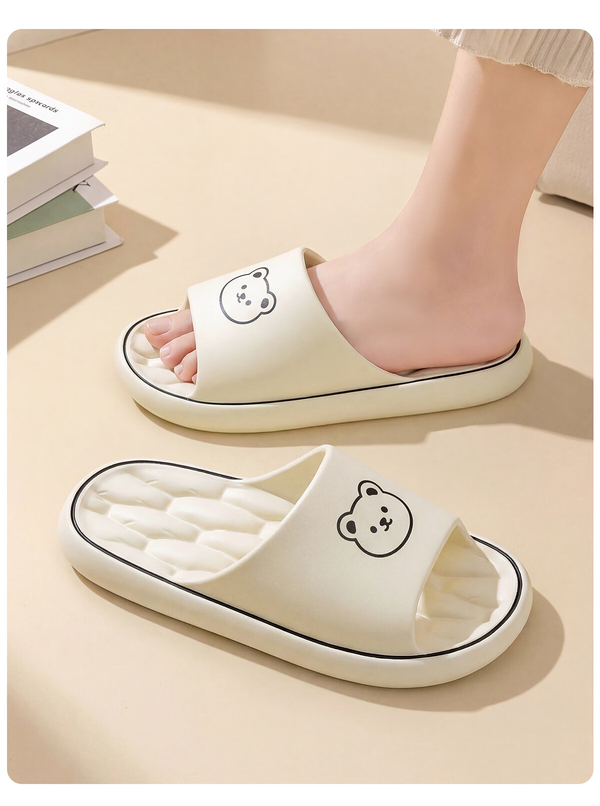 TZLDN Slip-On Sandals for Men And Women, Summer Bathroom Shower Non-Slip Men's Home Quiet EVA Slippers 15