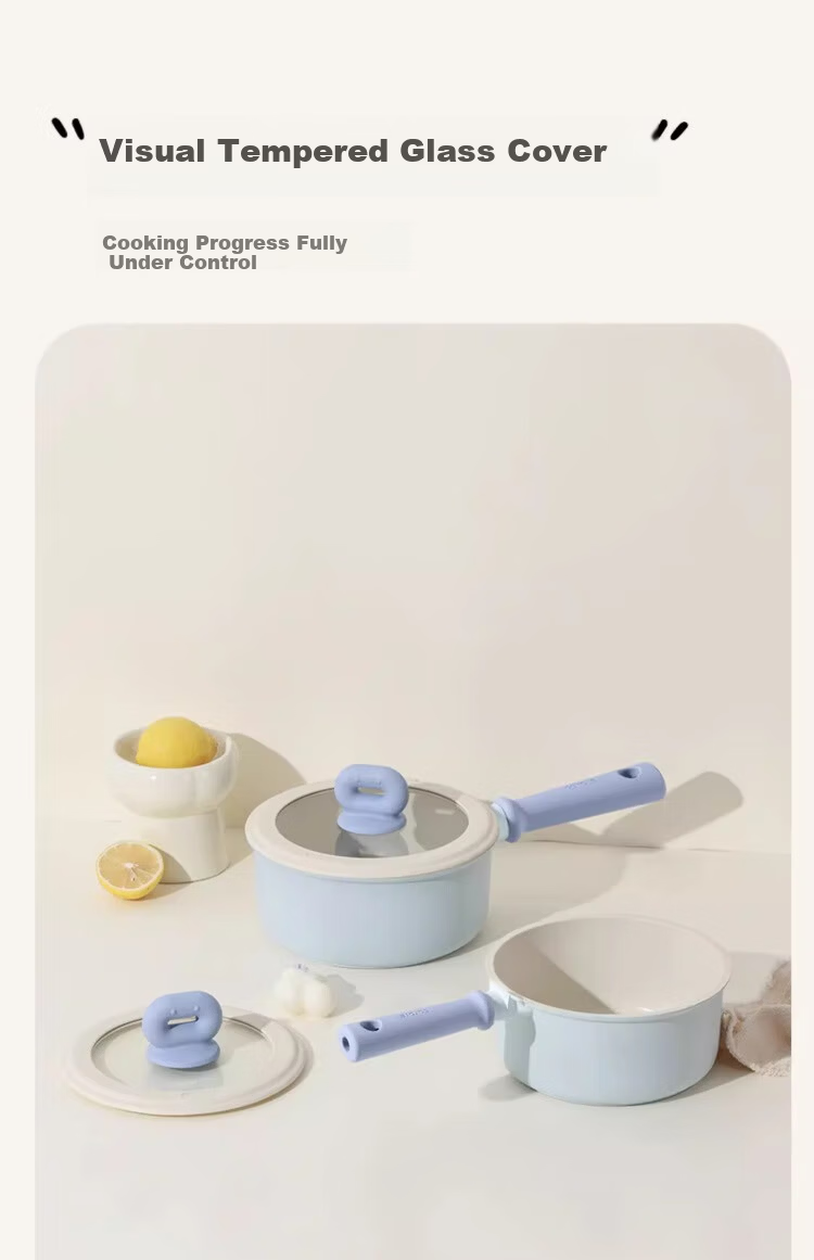 Carrot Non-Stick Milk Pot Baby Food Supplement Pot Maifan Stone Small Pot 18cm Multi-Function Stew and Steam Soup Pot for Home Use 12