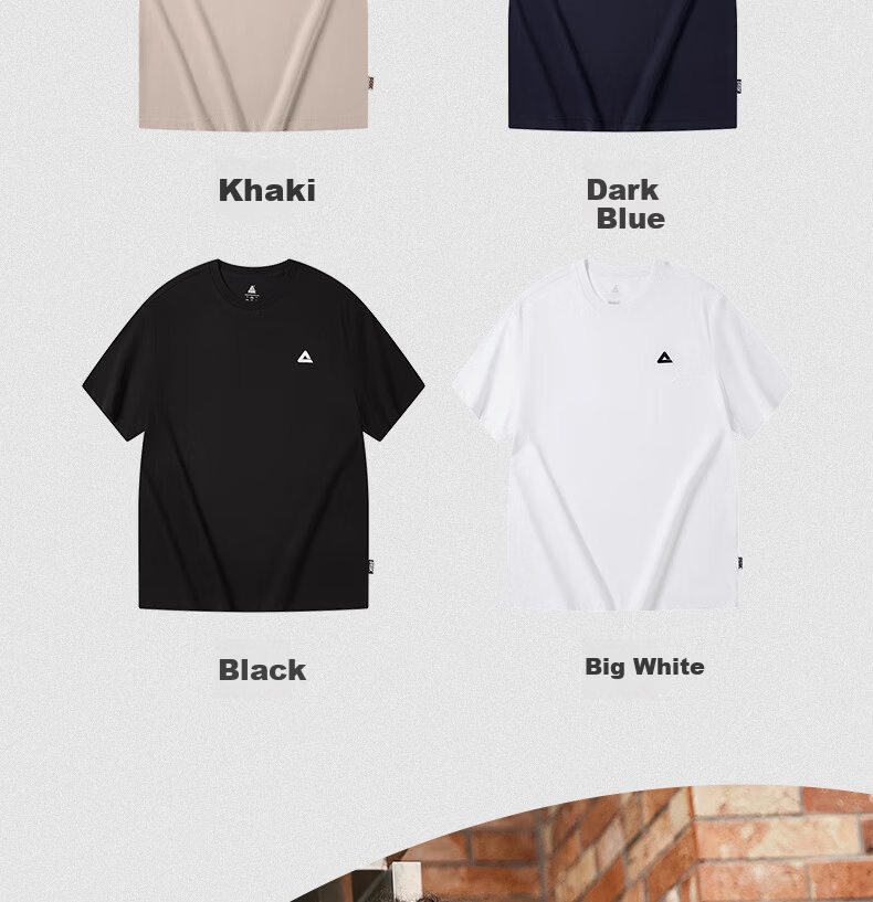 PEAK Men's Summer Short Sleeve Pure Cotton Casual Loose Breathable Outdoor Xinjiang Cotton Sports Base T-Shirt DF652430 41