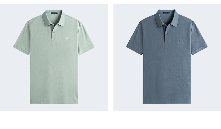 MONTAGUT Men's Polo Shirt Pure Cotton Fabric Skin-friendly Breathable Machine Washable Easy Care Casual Top Mint Green 3XL (56) 18