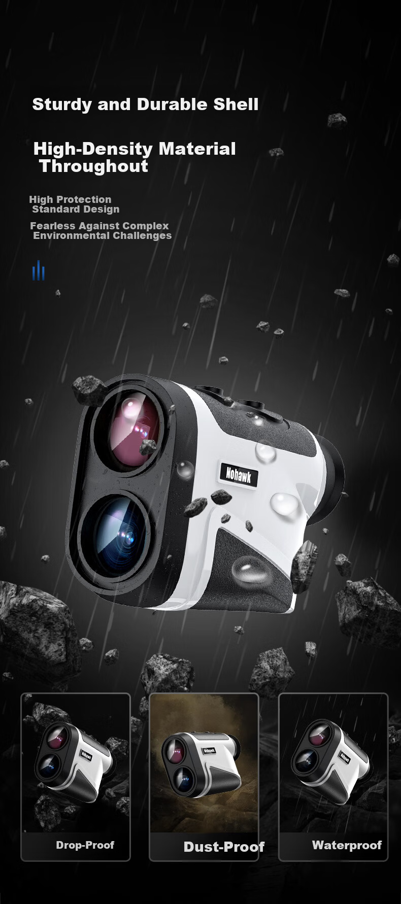 Nohawk Laser Rangefinder Telescope High-Precision Measuring Device Home Use 800m Distance/Height/Angle/Scanning 8