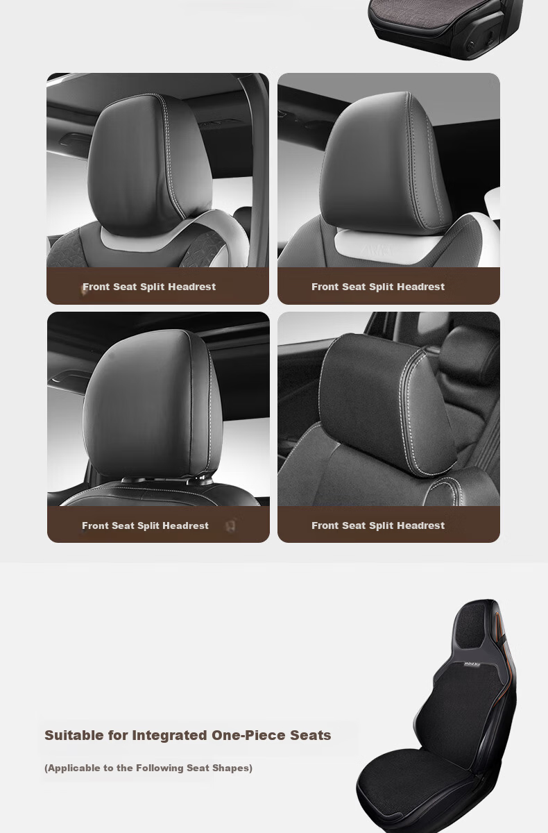 Jiabalan Car Seat Cushion Linen Semi-Enclosed Four-Season Universal Ventilated Breathable Comfortable Seat Cover Cushion 3