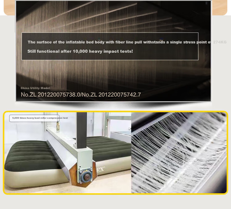 INTEX Automatic Inflatable Mattress Tent Camping Pad Outdoor Air Bed Home Nap Inflatable Mattress Foldable Bed 5