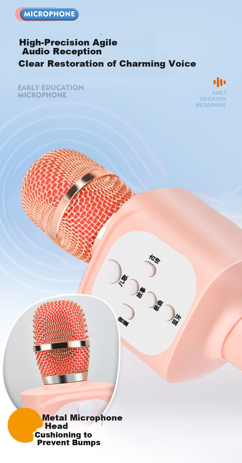 Mbery Smart AI Children's Microphone Speaker All-In Bluetooth Singing Toy for Boys And Girls Aged 3-6 Birthday Gift 14