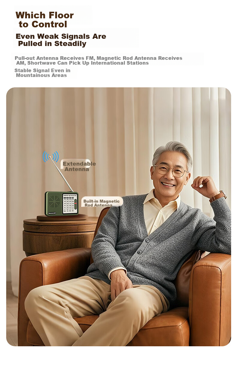 Newman [30 Years of Domestic Brand] L8 Radio Elderly Dedicated Simple Full Band FM Rechargeable Vintage Semiconductor Broadcast Station Small Speaker Portable Player 4