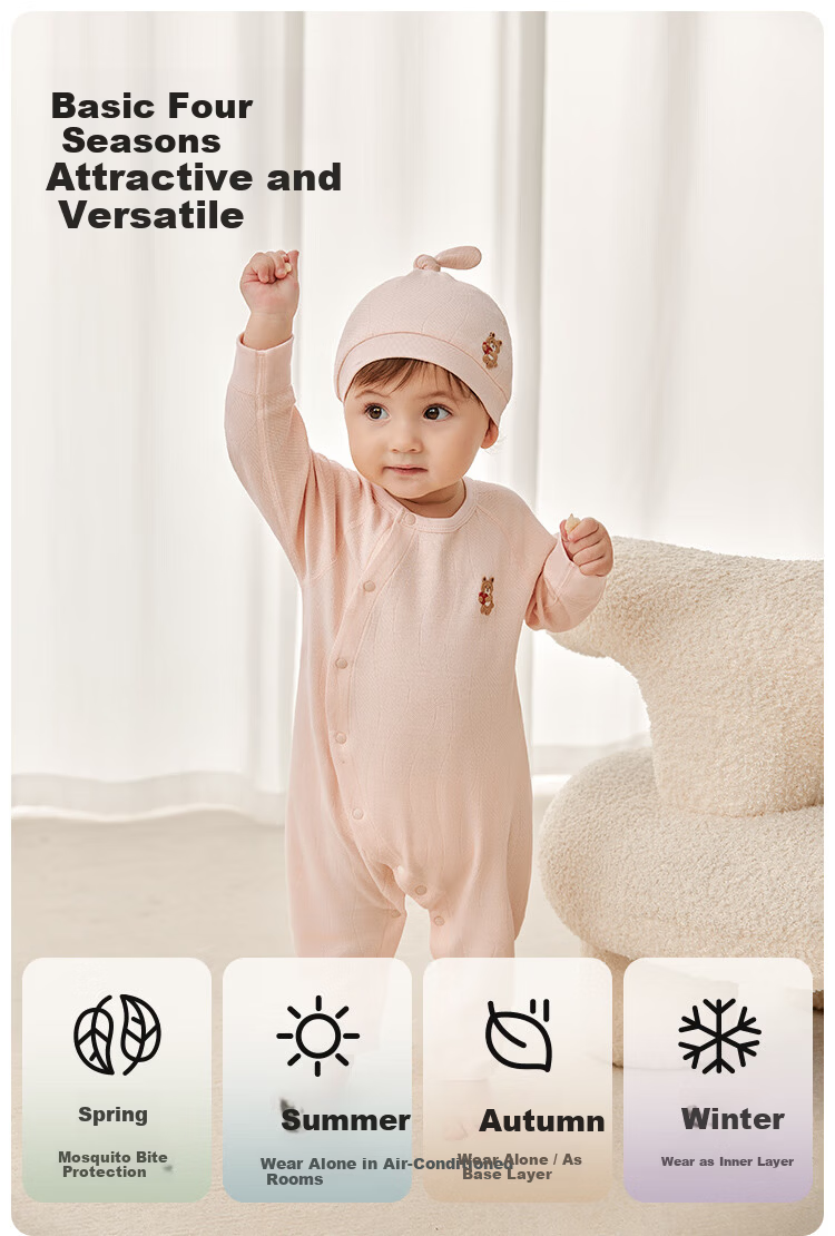 Weishi Muni Baby Romper Spring and Autumn Infant Clothing Pajamas Toddler Jumpsuit Autumn Wear 4