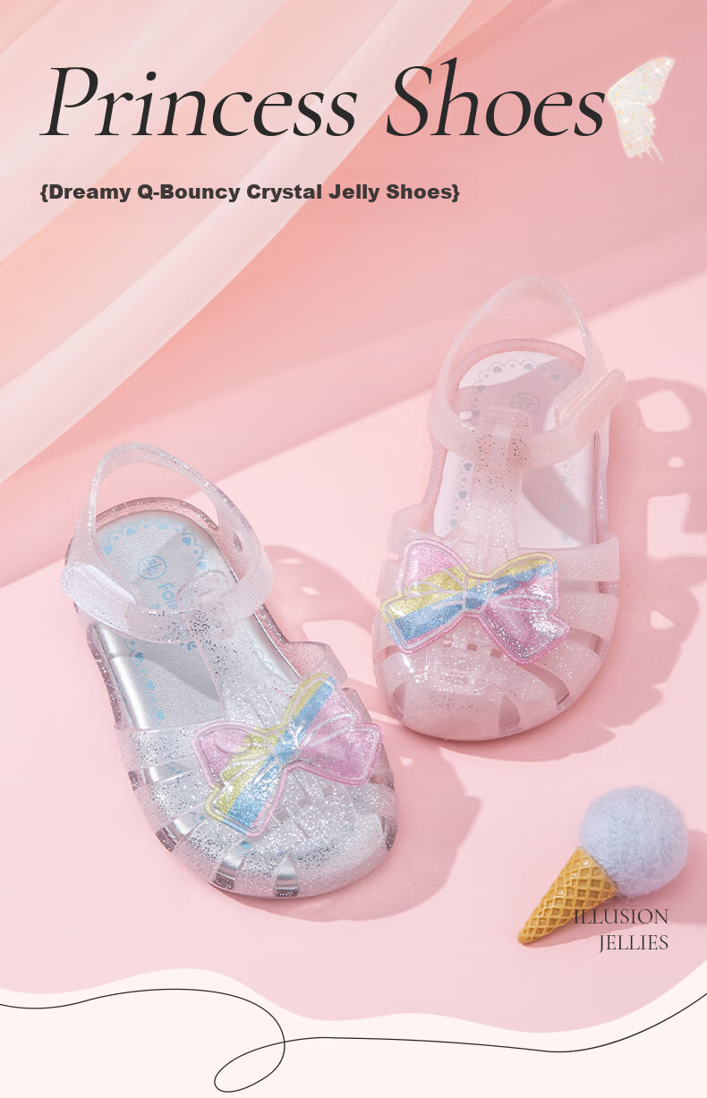 Fulomi Girls Toddler Walking Shoes Summer New Soft Sole Breathable Closed Toe Sandals Infant Sweet Jelly Shoes Pink 29 1