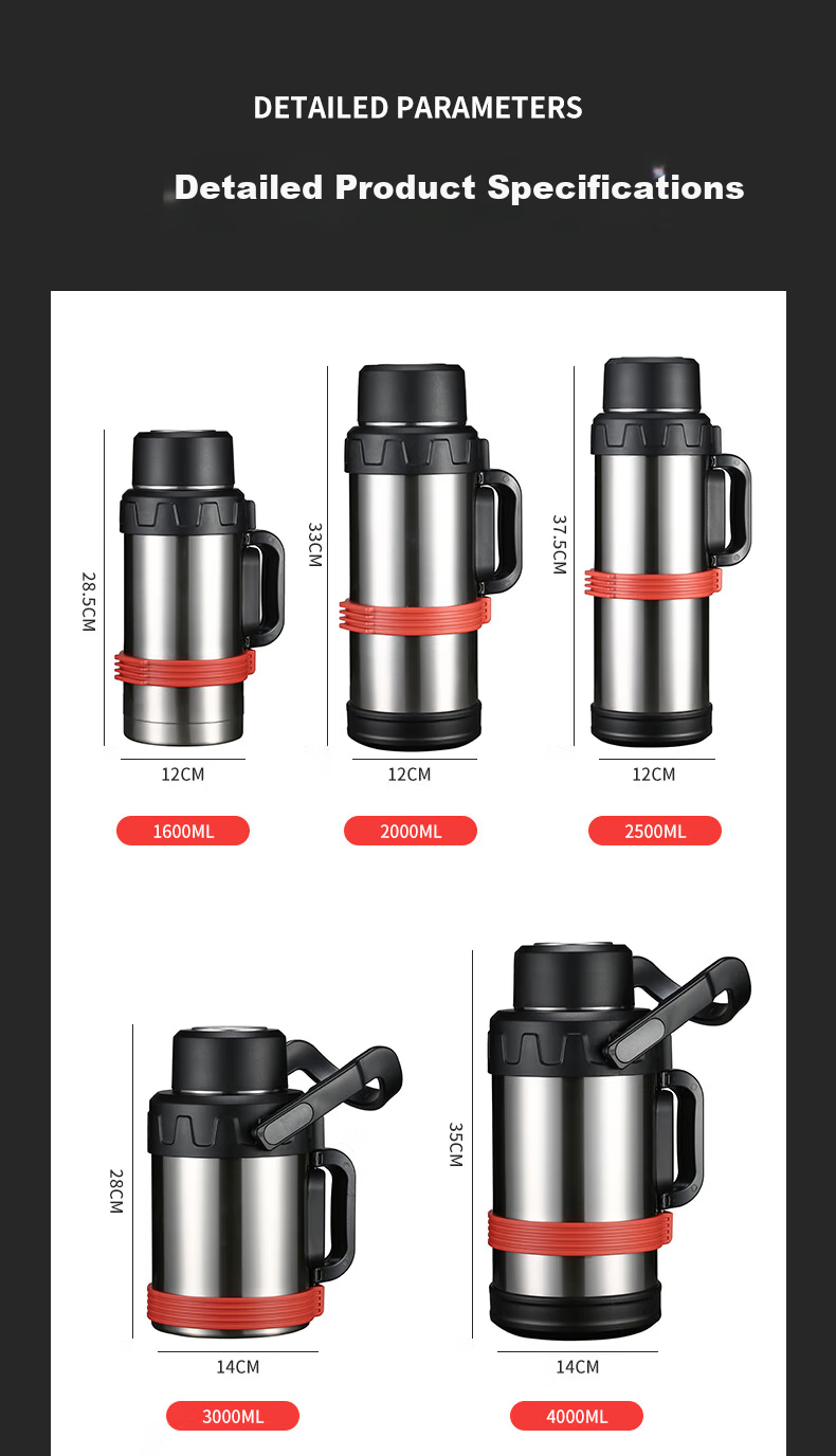 IMOGY German Aemanger Travel Thermos Insulated Bottle Outdoor Large Capacity Home Portable Car Warm Flask Hot Water Bottle 12