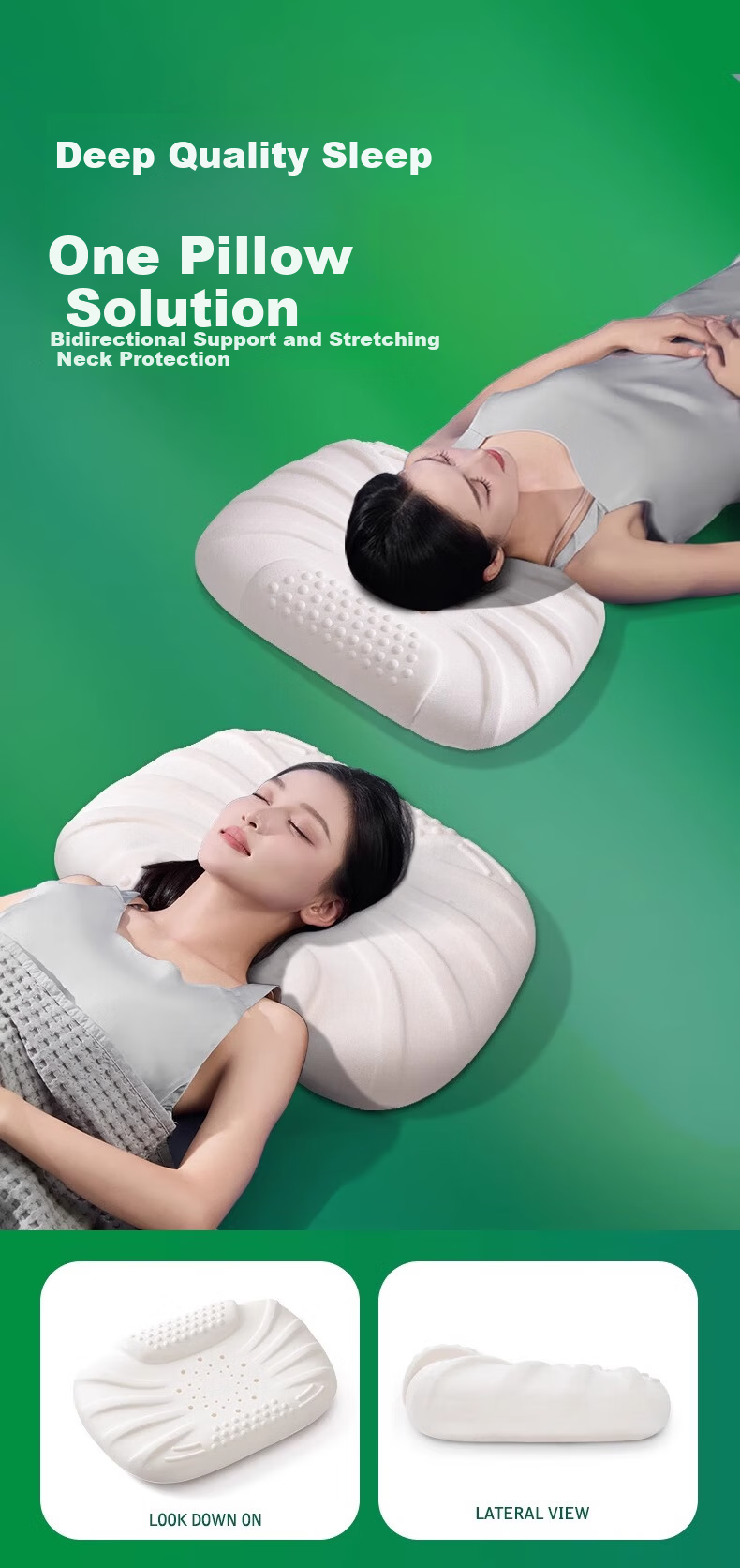 Mi Xiaoshu Latex Pillow Thailand Imported 93% Natural Latex Wave Slow Rebound Neck Support Pillow 1