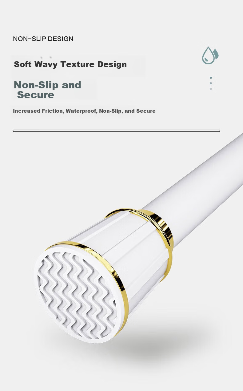 Mercury Home Textiles No-Drill Telescopic Roman Curtain Rod Single Rod Gray 1.1~1.9m 12