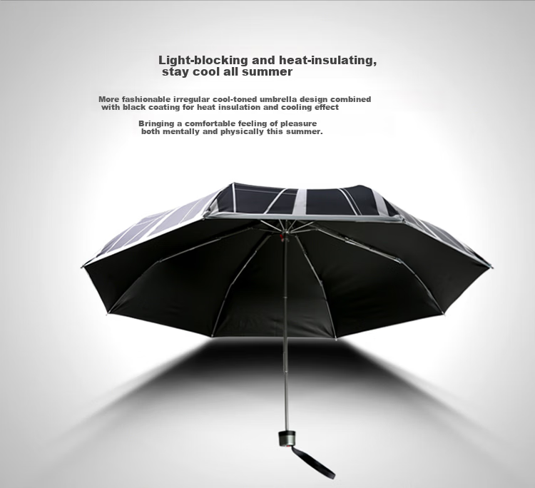 German Knirps Sun Umbrella, Super Strong UV Protection, Rain And Shine Umbrella, Black Gel Sunshade, Windproof, Women's Gift, Teacher's Day Gift, Mid-Autumn Festival Gift for Employees 3