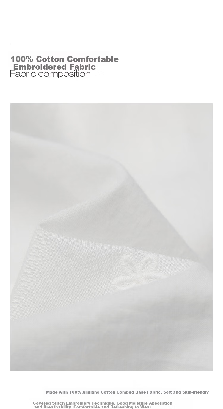 INMAN INMAN [Runway Style] Puff Sleeve Lace Peter Pan Collar Blouse, Summer 2026, Pure Cotton Short Sleeve, White, Size L 8