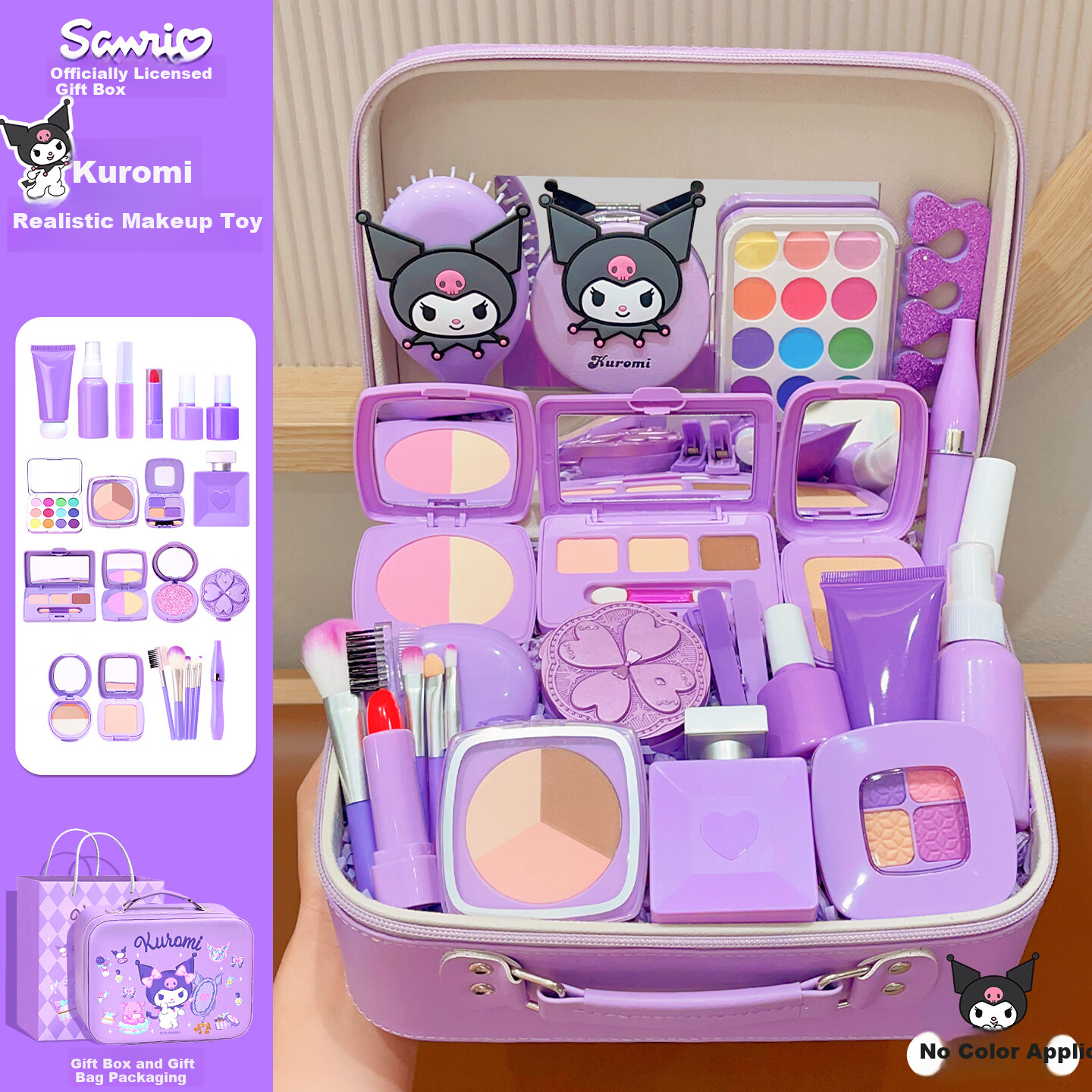 Starry Bubble Galaxy Kuromi Kids Cosmetics Girls Birthday Gift Pretend Play Non-Toxic Toy for Ages 5-10