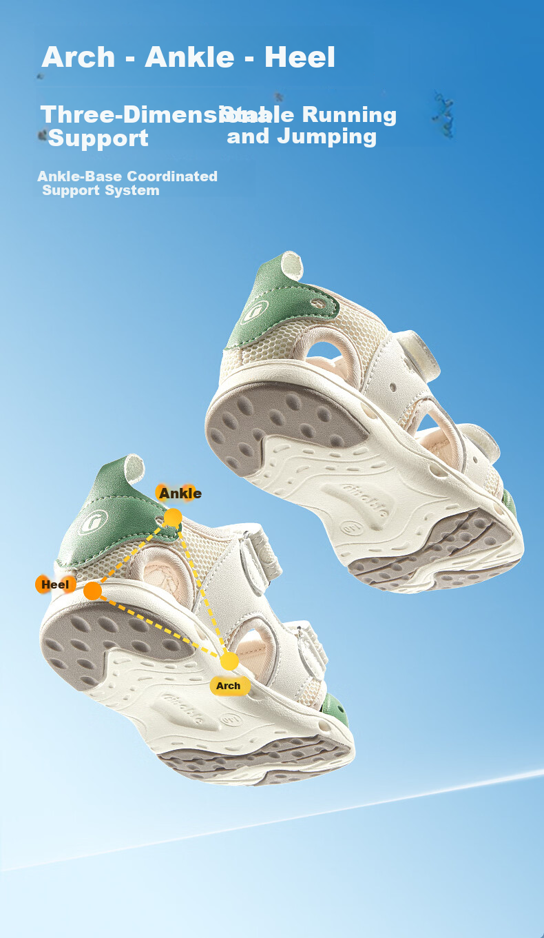 Ginoble Kids Toddler Walking Shoes 1-5 Years Boys Girls Summer 2026 Breathable Sandals GW1877 Whisper White 4