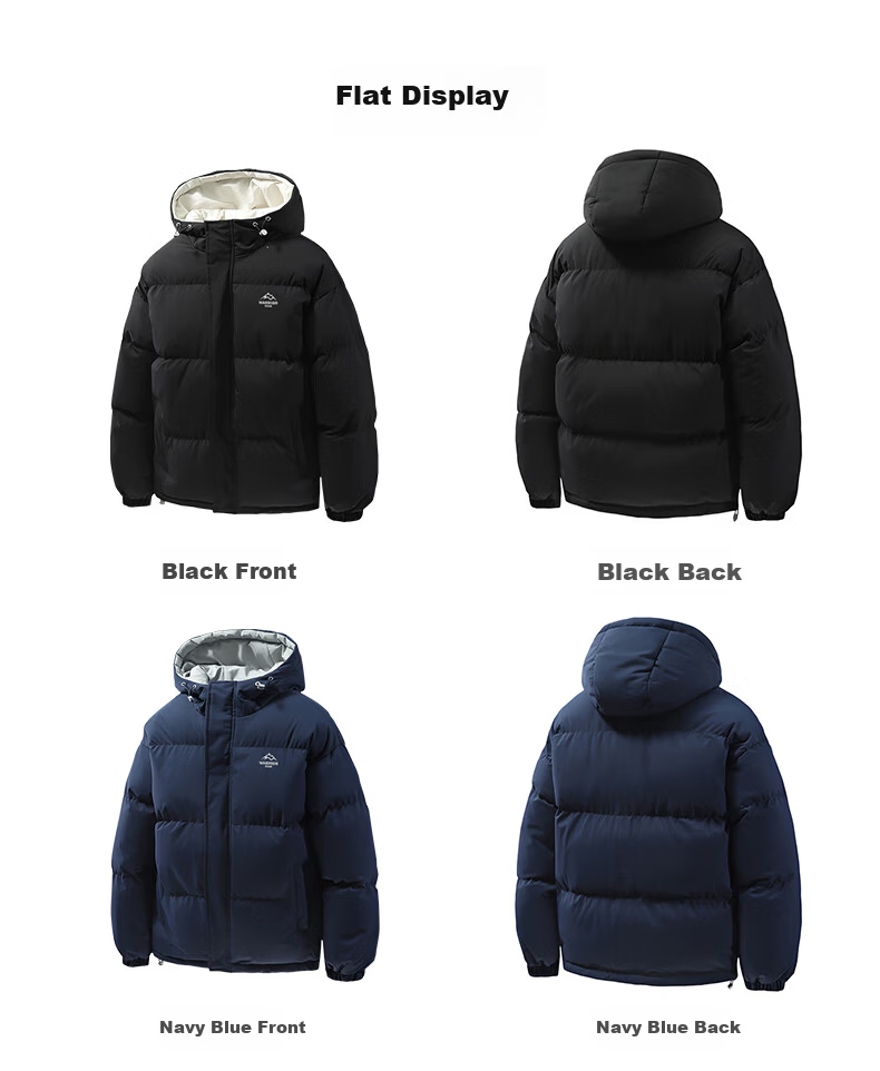 Warrior Men's Winter Hooded Thickened Cotton Jacket Cold-Resistant Warm Cotton Coat Versatile Puffer Jacket 6189 28