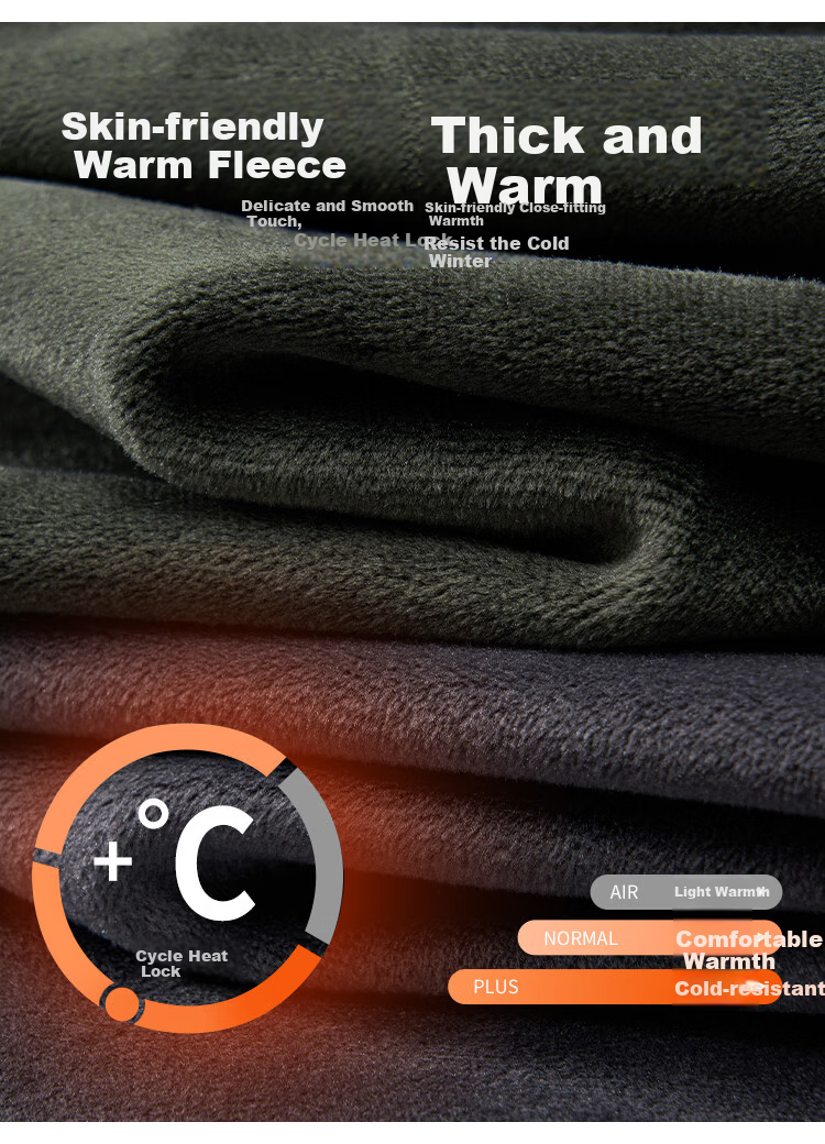 Dancing with Wolves [Fleece Lined Warmth] Autumn Winter Embroidered Round Neck Thickened Men's Sweatshirt 001 Black 175 2