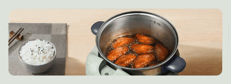 Gemside JSG-P18 Automatic Smart Cooking Stir-Fry Machine Non-Stick Oil-Free Multi-Purpose Electric Frying Pan Cooker 15