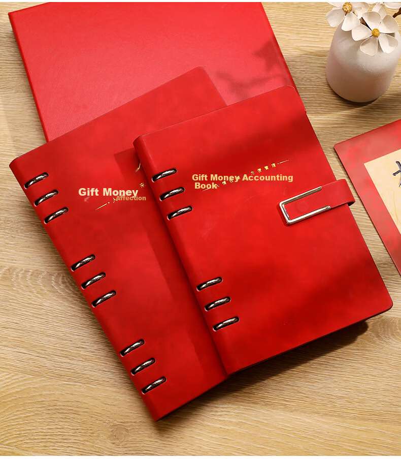 Jinyi Humanitarian Gift Money Accounting Book, Social Exchange Ledger, Wedding Gift Record Book, Wedding Guest Sign-In Book, Gift Money Registration Book, Gift Collection Ledger B5 Thoughtful (64 Lines) 13