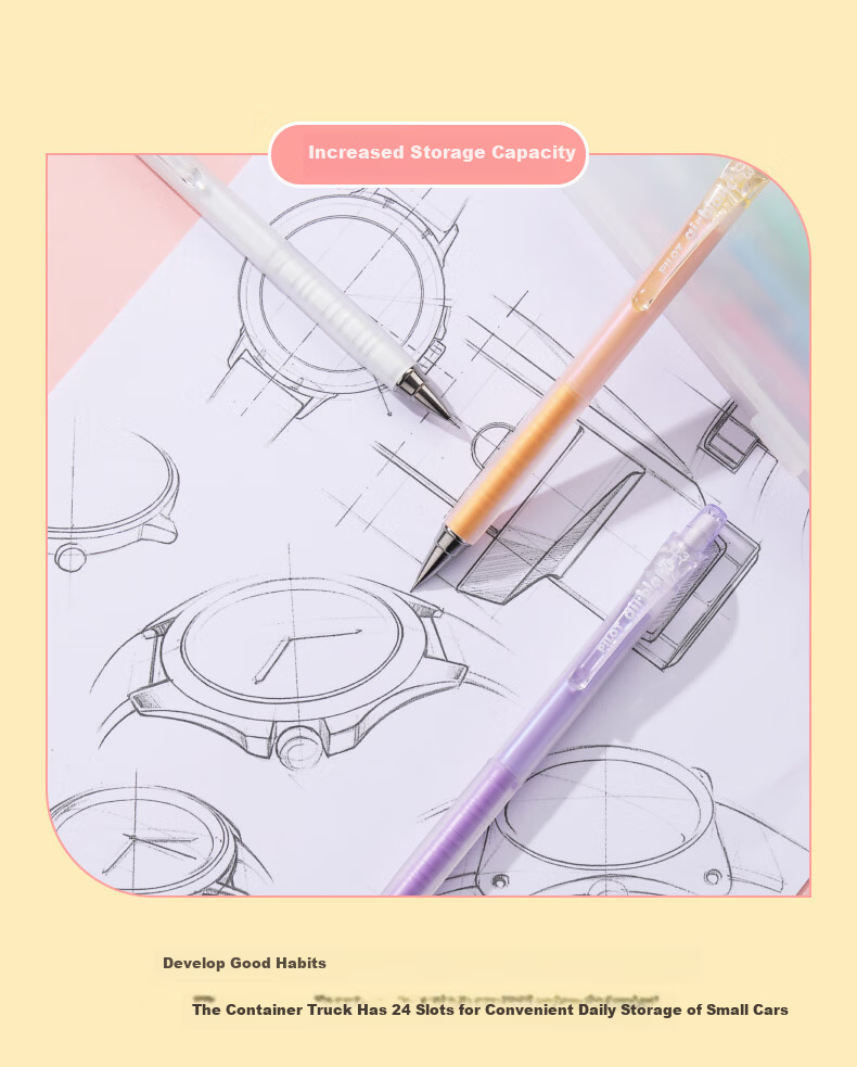 PILOT Air Blanc Colored Mechanical Pencil for Elementary Students, Children's Exam Use, Preschool Stationery, Sketching Pen, Japanese Import HA-20R3 0.3mm Jelly White Barrel 6