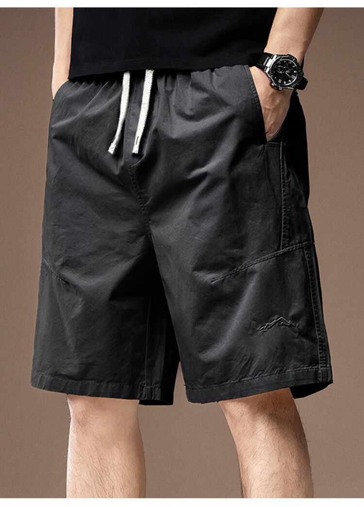 JEEP Men's Summer Cotton Thin Casual Shorts Workwear Five-Point Pants Off-White 3XL 13