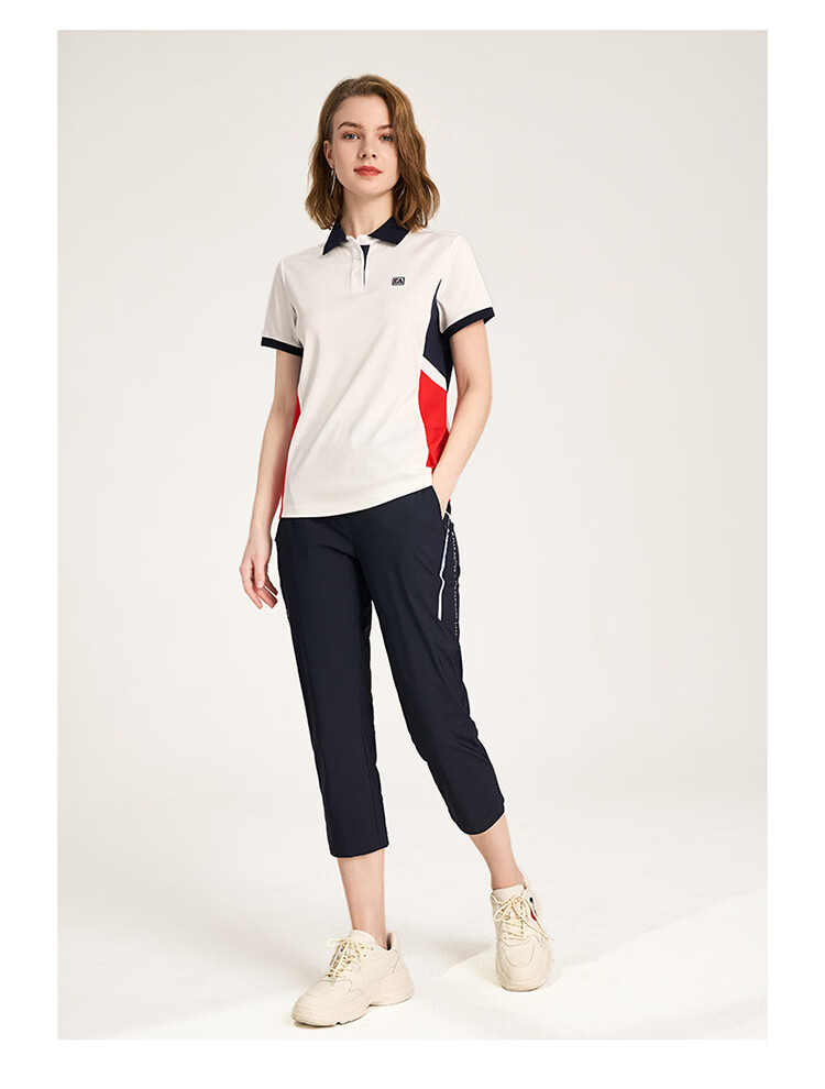 ELLE ACTIVE Casual Woven Cropped Pants for Women Summer Breathable Quick-Dry Sports Pants Commuter Versatile Slim Fit Navy Blue S 5