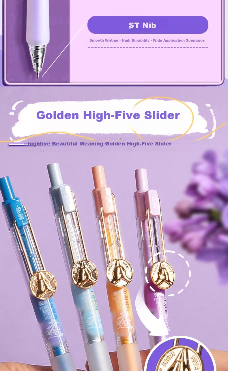 M&G Stationery Exam Success Retractable Gel Pen Black 0.5mm Quick-Dry Student Signature Pen 12pcs/Box AGPJ7216A 3