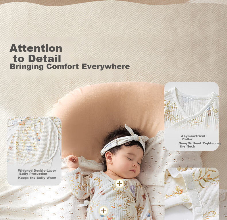 October Crystal Baby Romper Spring Summer Newborn Infant Clothing Unisex Long Sleeve Cotton A-Class 13