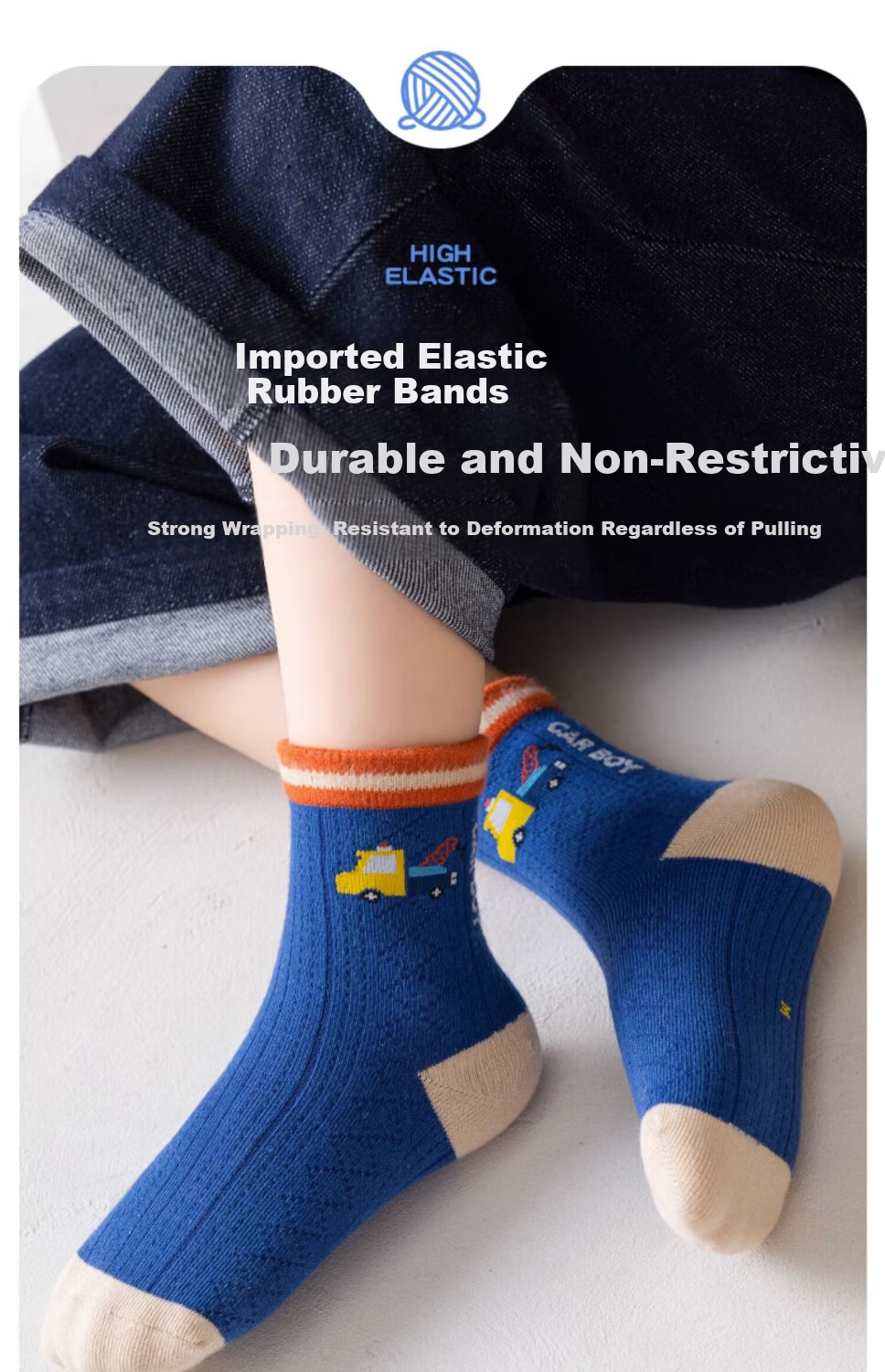 Mianqixiong Kids Socks Boys Spring Autumn Cotton Mid-Calf Socks Boys Cotton Socks Upgraded Combed Soft Cotton K3-5 Pairs 1-3 Years 10