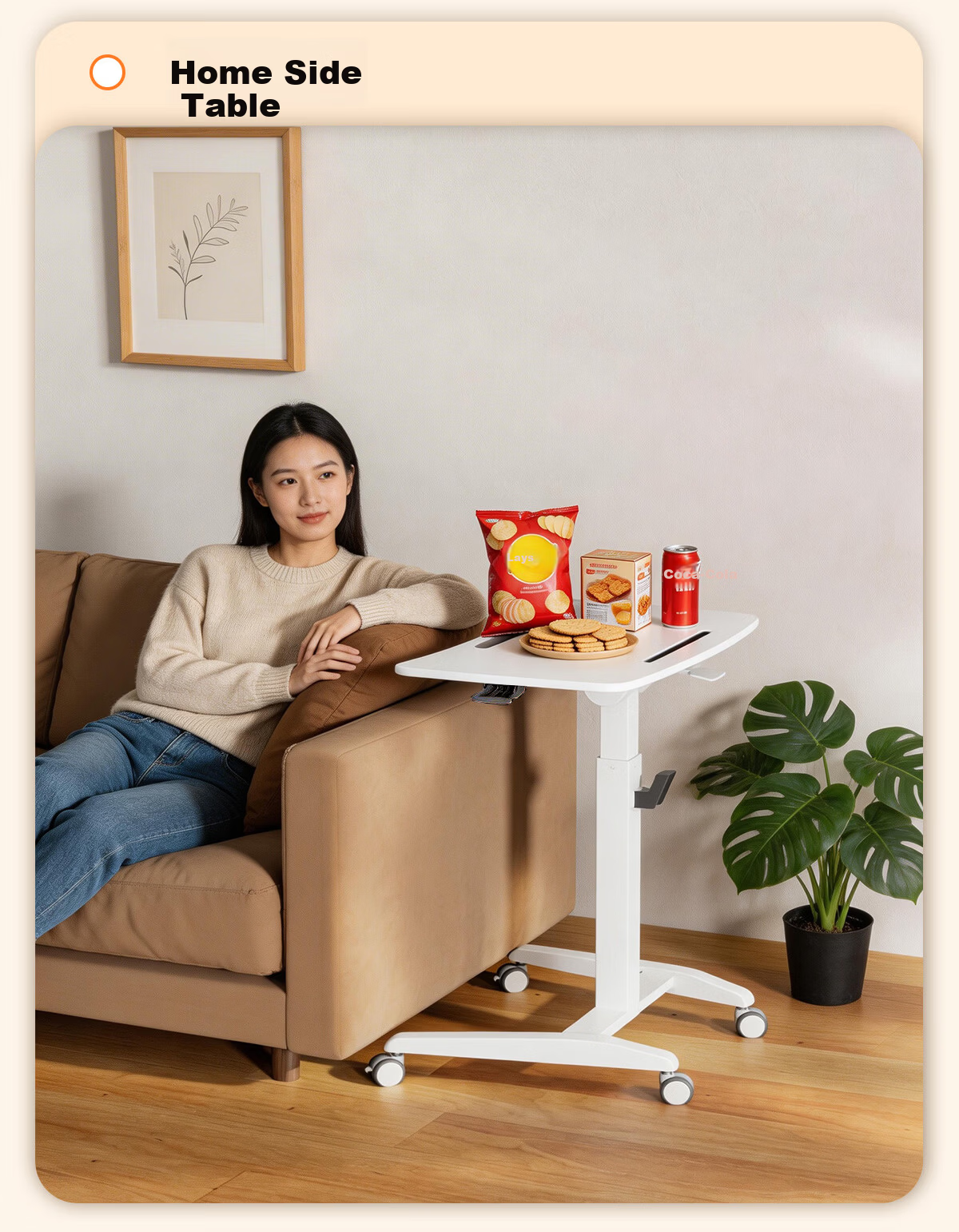 JOYSEEKER Portable Flip Adjustable Lazy Desk Study Writing Desk Bedside Computer Desk Workstation Sofa Side Table 11