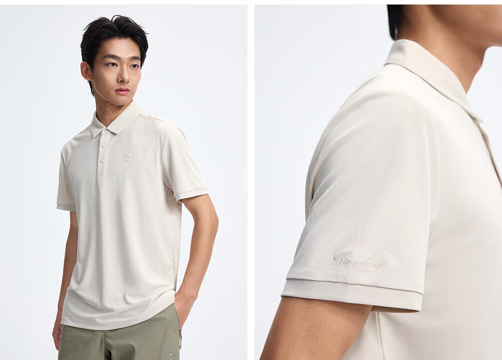 Toread Men's Summer Short Sleeve Polo Shirt Business Casual Antibacterial Quick-Dry Solid Color Shoulder Cooling Tee 17