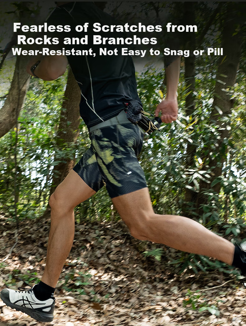 Feibit [Off-Road Kangaroo Pants] Men's Waist Bag Quick-Dry Pants Hiking Mountaineering Outdoor Sweat-Wicking Training Wear Jade Armor Green S 3