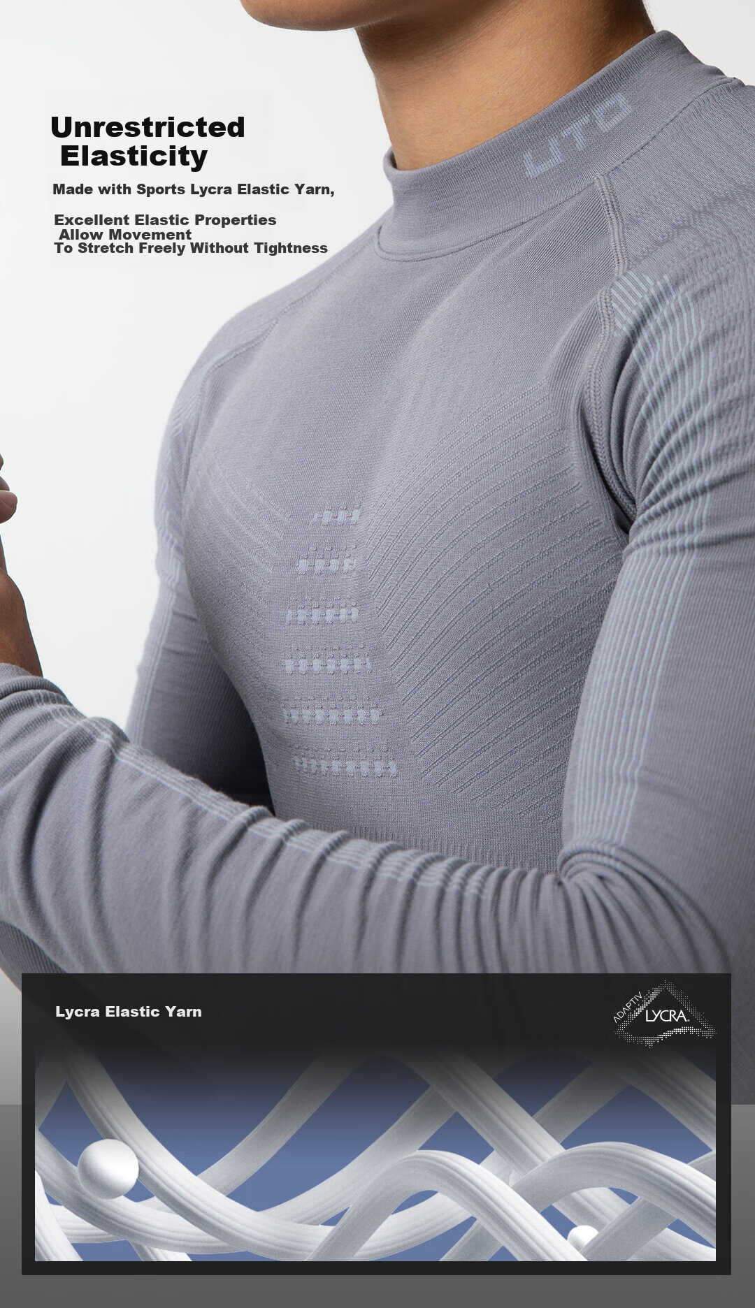 UTO Merino Wool Quick-Dry Base Layer Set Unisex Ski Mountaineering Thermal Underwear Classic Black Men’s L 11