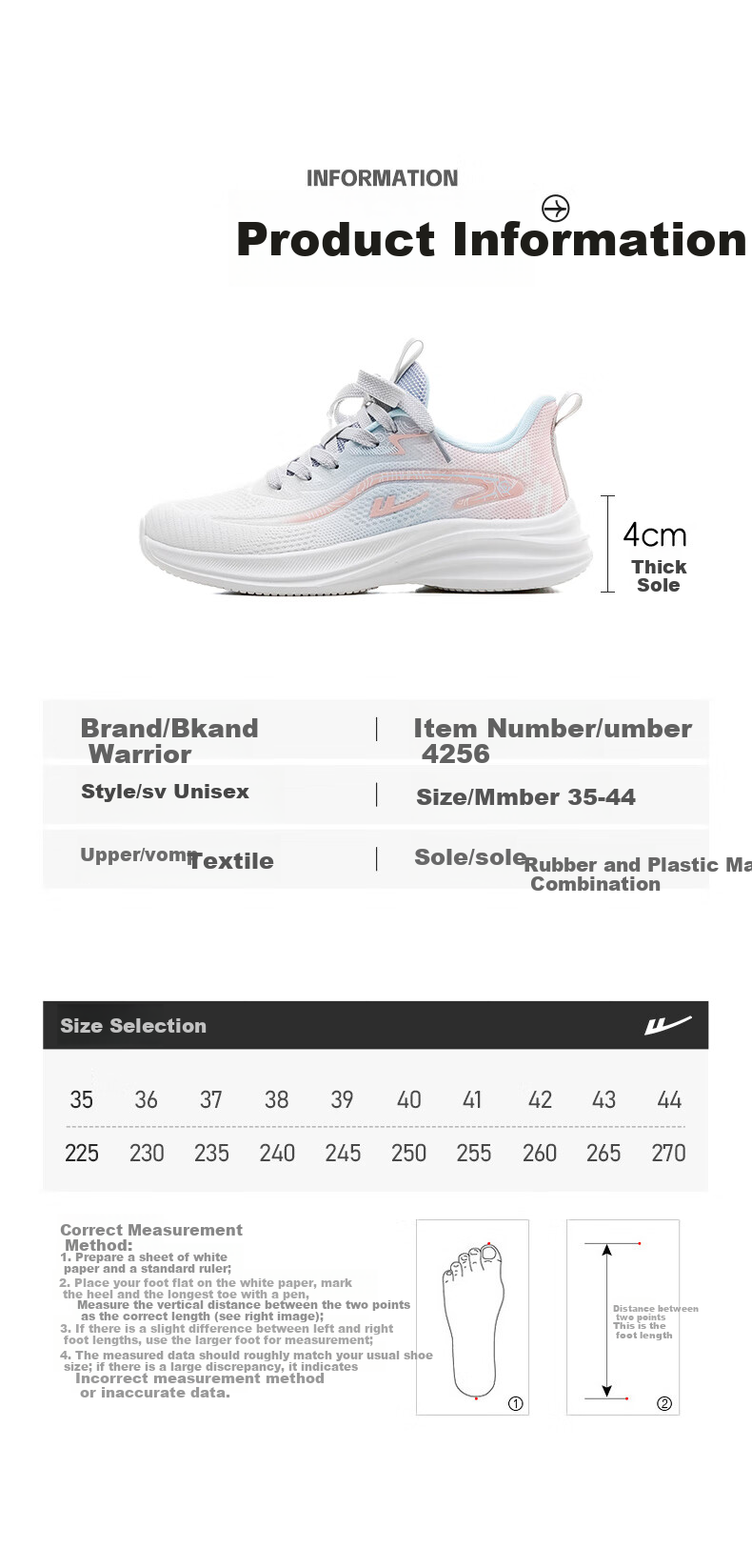 Huili Official Women's Shoes, Summer Breathable Sneakers for Women, 2026 New Trendy Running Shoes, White Blue Pink, Size 37 5