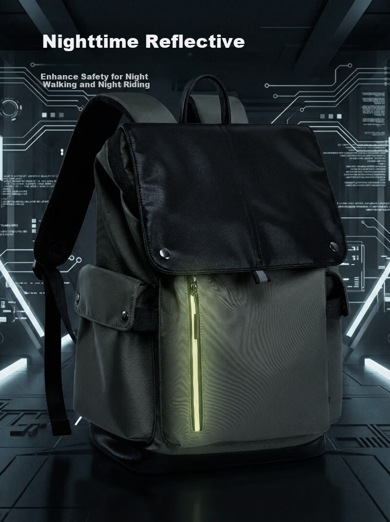 JD Jingzao Flip Laptop Backpack Business Travel Large Capacity Student School Bag Black 8