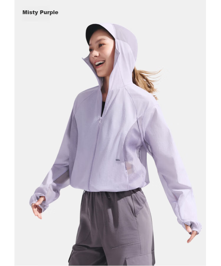 Beneunder Women's Sunscreen Jacket UV Protection New Summer Lightweight Breathable Quick-Dry Outdoor Sports TS003 Light Charcoal Gray XL 34