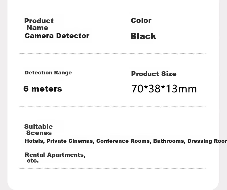 Masentek S001 Camera Detector Hotel Anti-Peeping Infrared Detection Device Anti-Surveillance Signal Scanner Intelligent 13