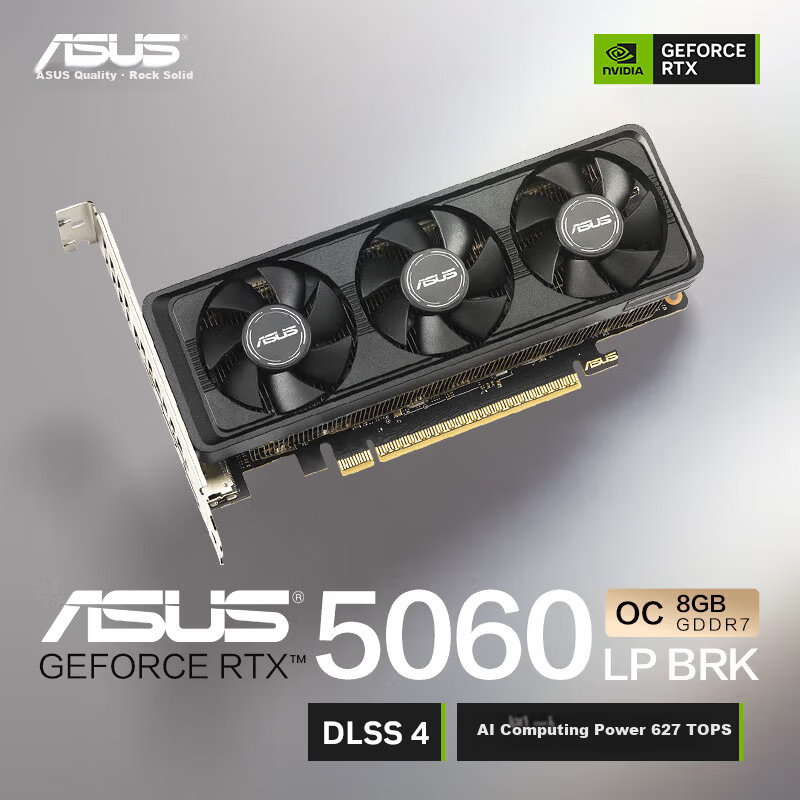 ASUS GeForce RTX 5060-O8G-LP-BRK Low Profile Mini Gaming Graphics Card