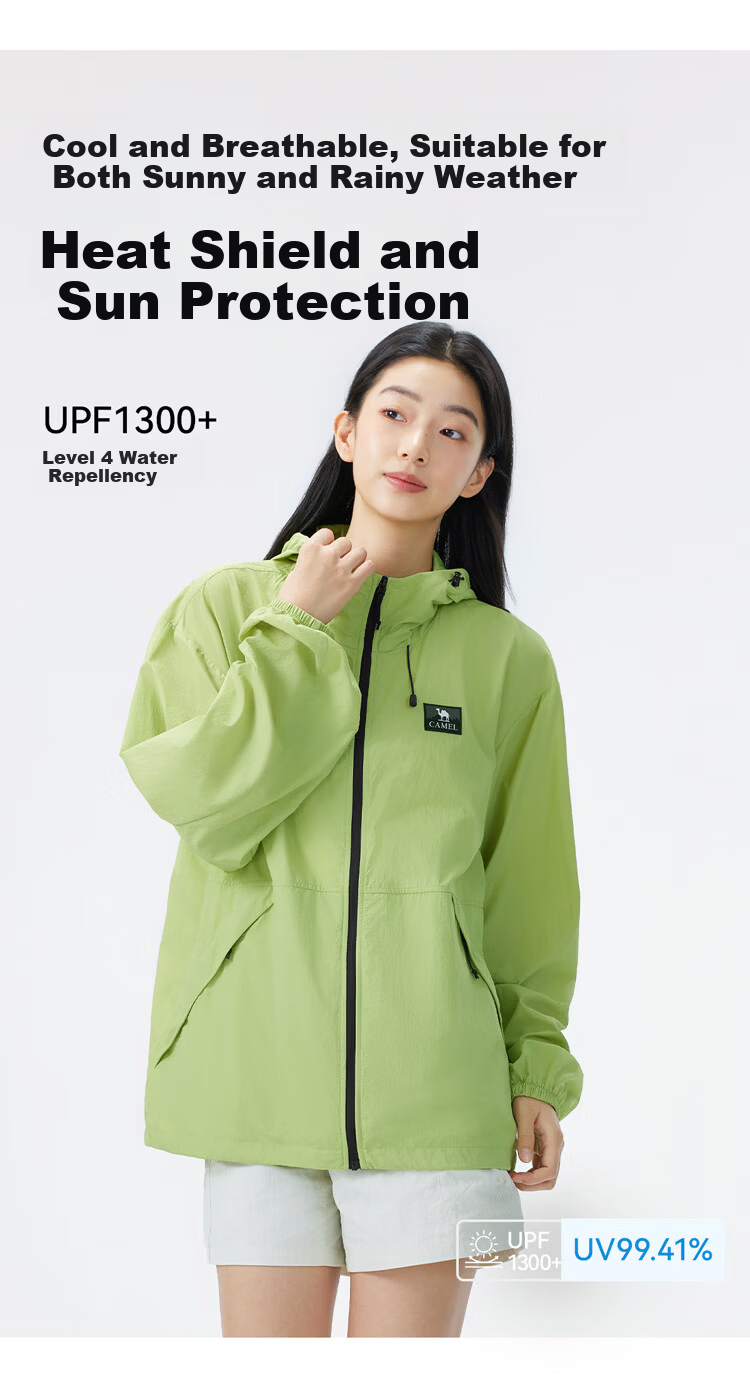 CAMEL Outdoor Original Yarn Sun Protection Jacket 2026 Spring Summer New Unisex Cooling Breathable Sun Protection Sports Jacket 1007 10