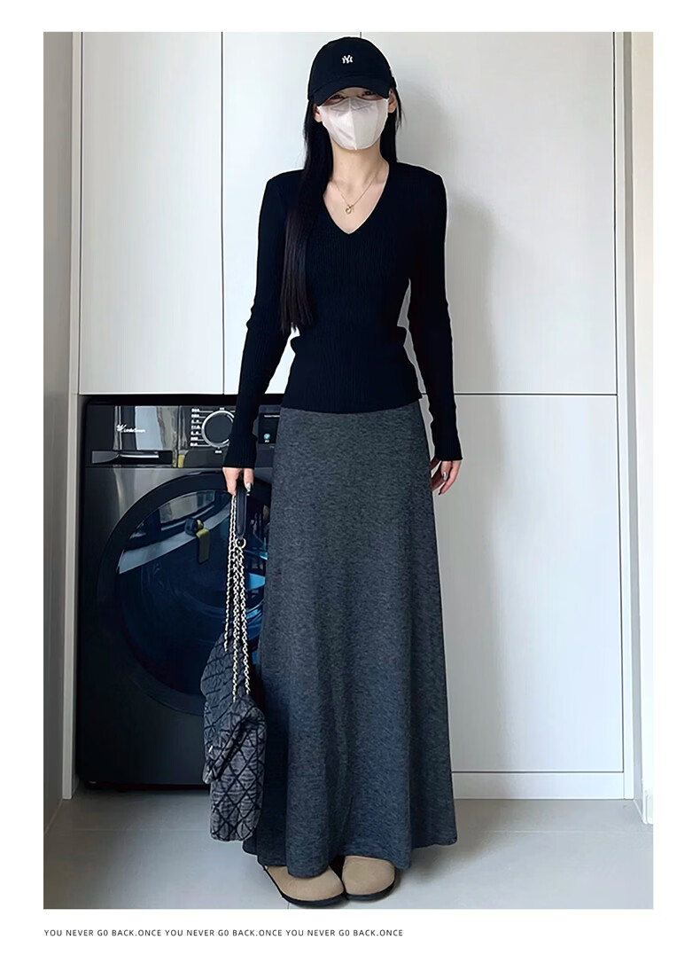 Langsha Women's Mermaid Skirt Spring Autumn 2026 New High Waist Slim A-Line Bodycon Skirt Elegant Temperament Premium Half Skirt 16