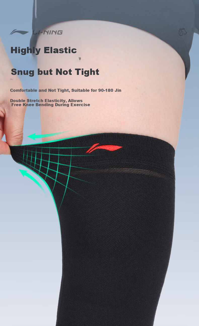 LI-NING Summer Thin Knee Brace for Running Men and Women, Meniscus Injury, Effusion, Synovitis, Joint Pain 11