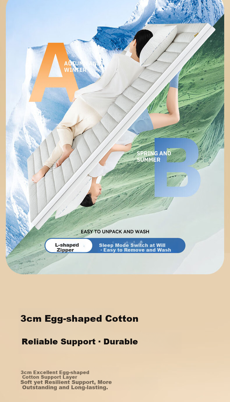 SleepHero Thin Memory Foam Mattress for Dormitory, Student Single Tatami Foldable Mattress 90x200 4